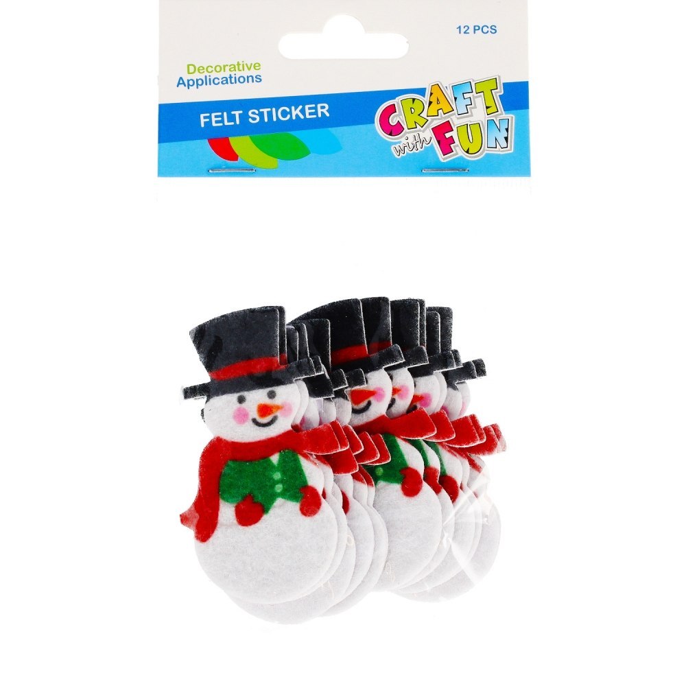 DEKORATIVES SELBSTKLEBENDES ORNAMENT WEIHNACHTEN SCHNEEMANNE BASTEL MIT SPASS 480005